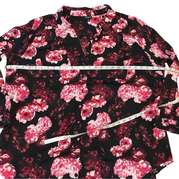 Torrid Madison Georgette Button-Up Long Sleeve Tunic Shirt size 2X - Picture 7 of 8